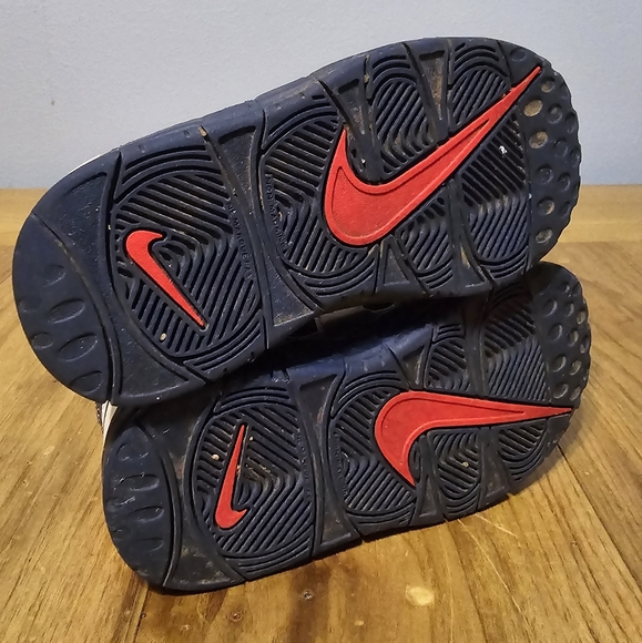 Nike Air More Uptempo Kids Size 10 Blue And White DA4194-104 - Picture 4 of 7